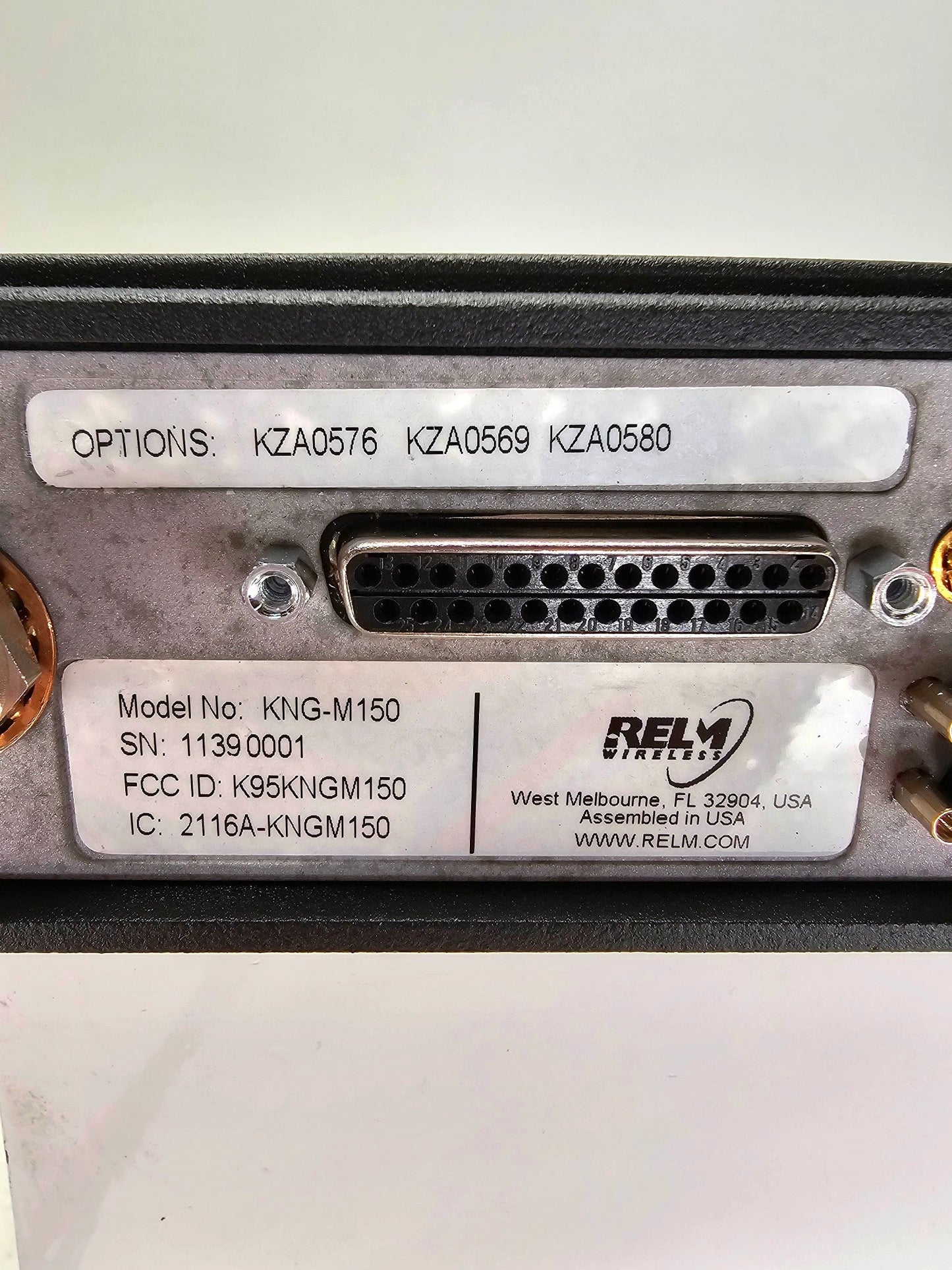 Relm Bendix King KNG-M150 VHF 136-174 MHz 100 Watt 5000 Channel P25 Operation