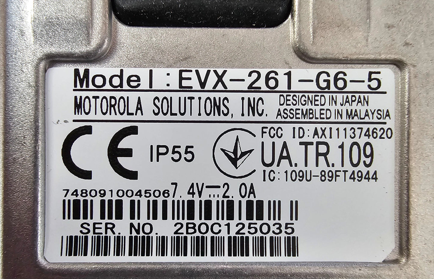 Vertex EVX-261-G6-5 UHF 403-470 MHz 16 Channel 5 Watt Digital Radio