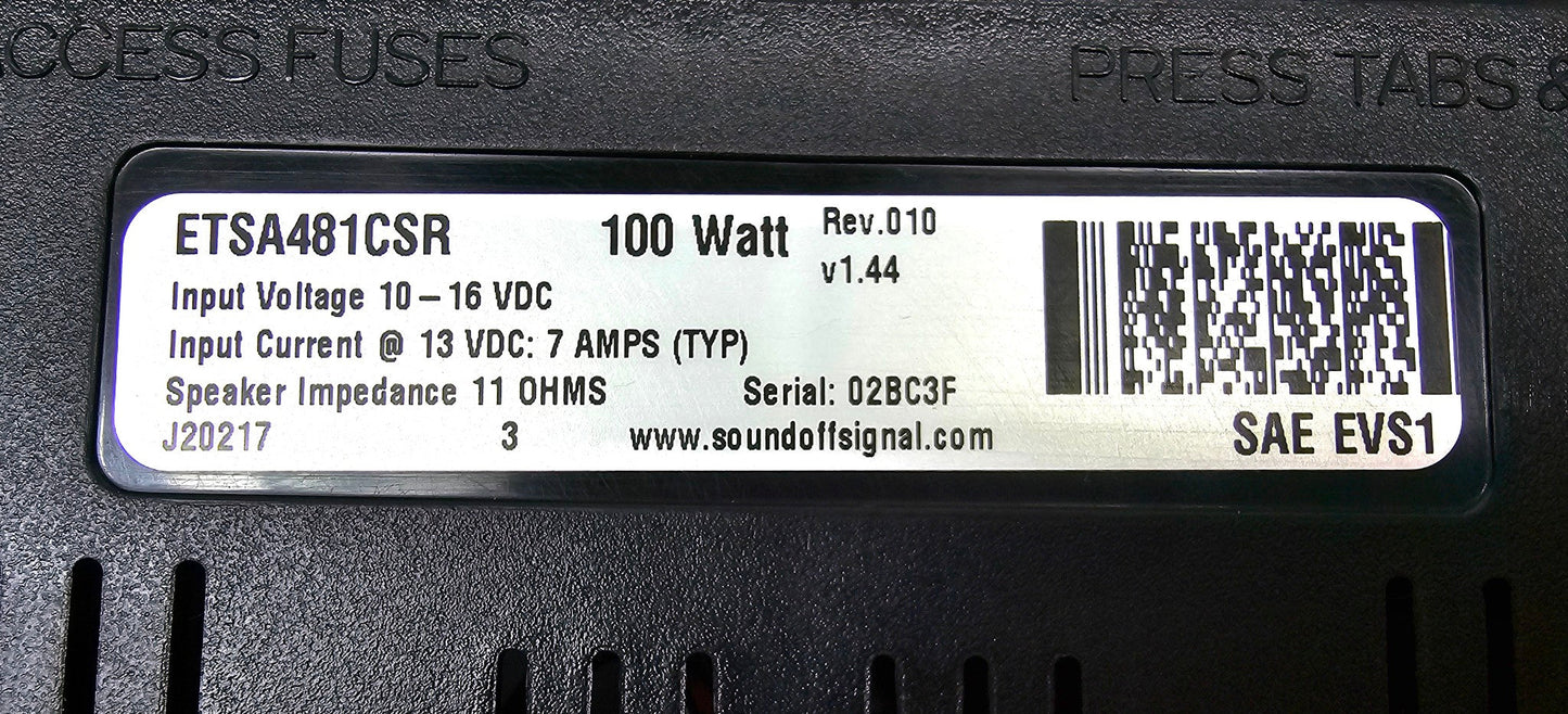 SoundOff Signal nERGY 400 Series Multi Function Siren with Knob Control