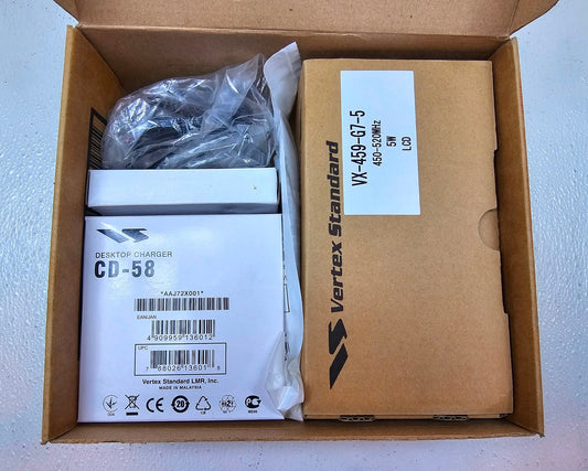 (NEW) Vertex VX459 VX-459-G7-5 UHF 512 Channel 450-512 MHz (Complete Kit)