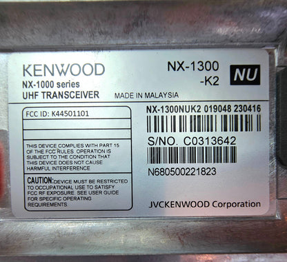 Kenwood NX-1300NUK2 UHF 450-512 MHz 260 Channel 5 Watt (NXDN and Analog Radio)