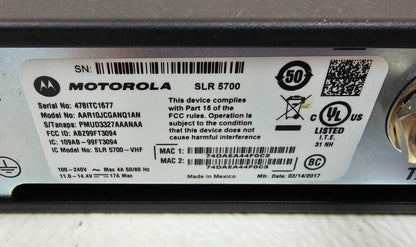 Motorola SLR5700 VHF 136-174 MHz 50 Watt Digital Repeater