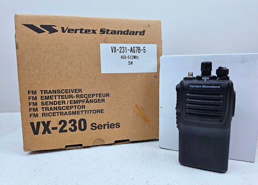 (NEW) Vertex VX-231-AG7B-5 UHF 450-485 MHz 16 Channel 5 Watt Portable Radio