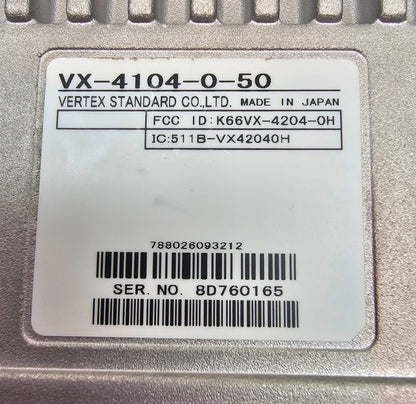 (NEW) Vertex Standard VX-4104-0-50 VHF 134-174 MHz 50 Watt 8 Channel