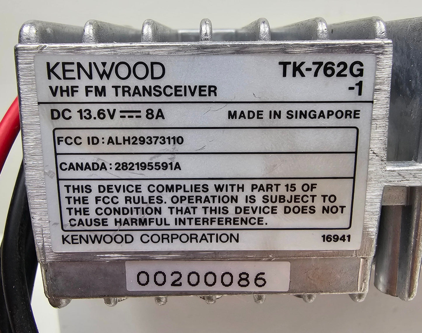 Kenwood TK762G TK-762G VHF 148-174 MHz 25 Watt 8 Channel (Complete Kit)