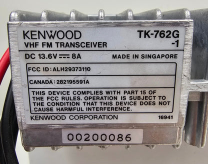 Kenwood TK762G TK-762G VHF 148-174 MHz 25 Watt 8 Channel (Complete Kit)