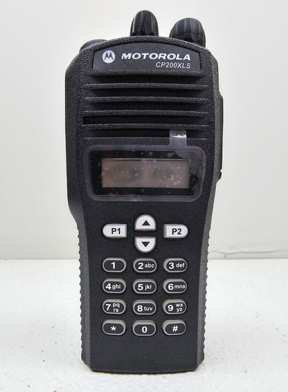 NEW Motorola CP200 XLS UHF 438-470 MHz 128 Channel 4 Watt FKP (Complete Kit)