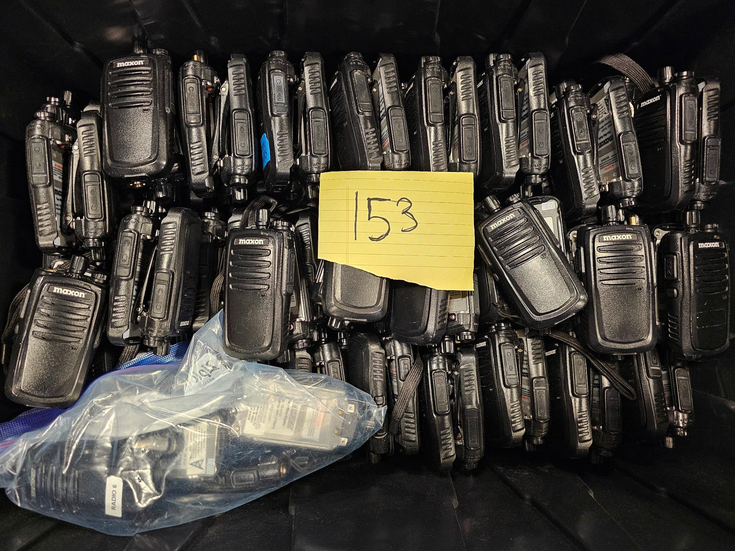 MAXON TS-2416 Radios w/ Accessories, Batteries, Antennas, Chargers (LOT of 153)