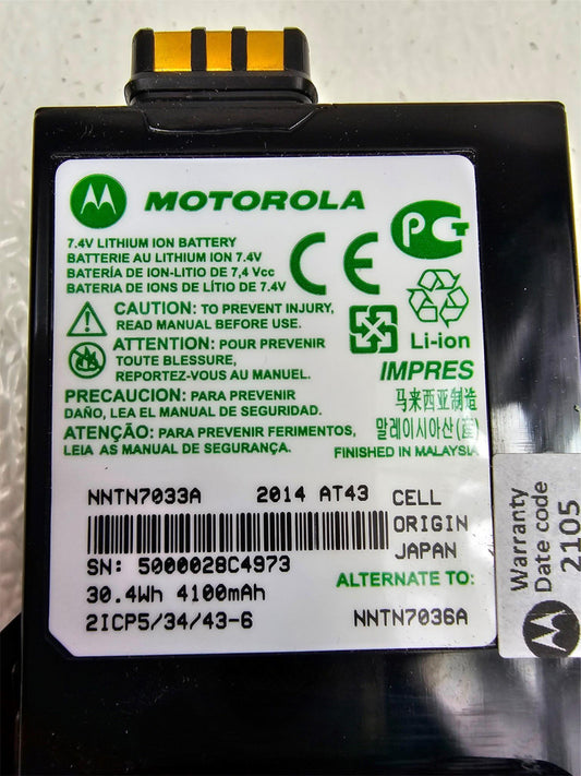 New OEM Motorola NNTN7033A IMPRES Li-Ion 4100 mAh - APX 6000 7000 8000