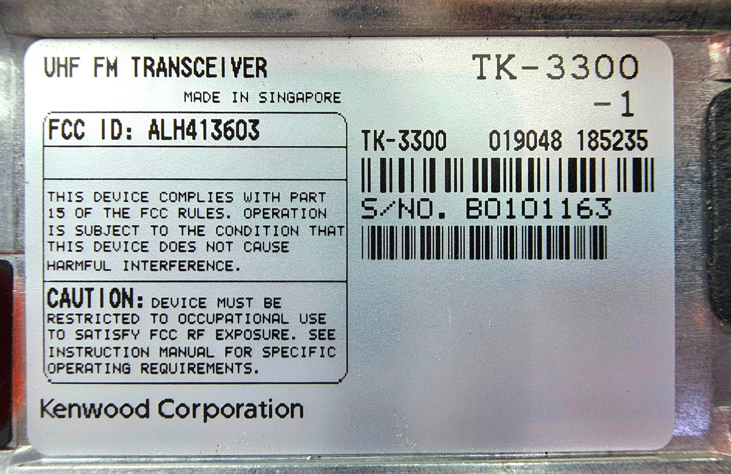 Kenwood TK-3300 TK3300 Radio UHF 450-470 MHz 16 Channel 2 Watt (Complete Kit)