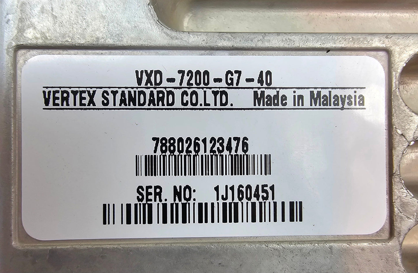 Vertex VXD-7200-G7-40 UHF 450-512 MHz 40 Watt 512 Channel (Complete Kit)