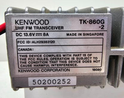 Kenwood TK-860G-K2 UHF 485-512 MHz 25 Watt 128 Channel (Complete Kit)