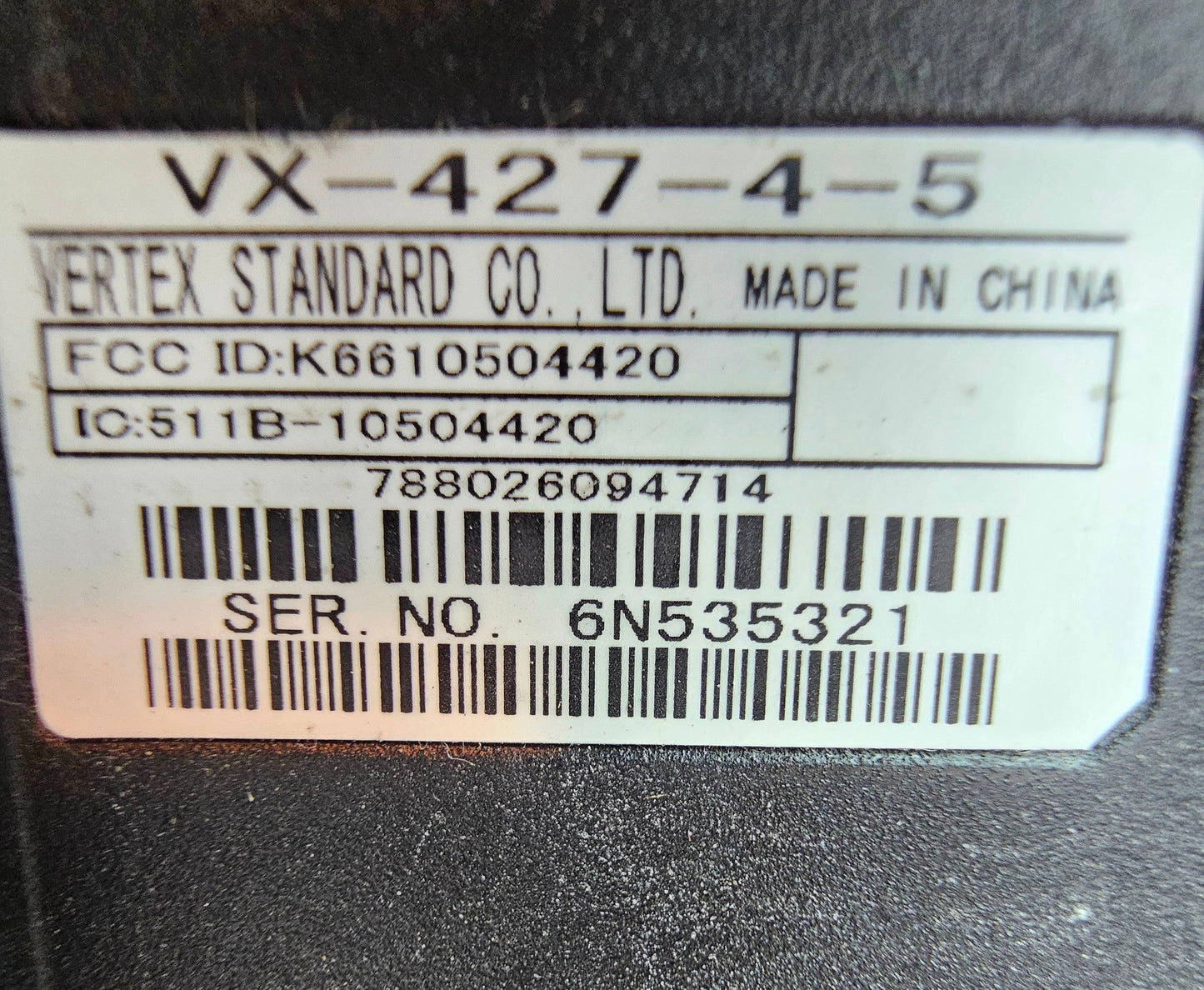 Vertex VX427 VX-427-4-5 UHF 450-490 MHz 32 Channel 5 Watt (Complete Kit)