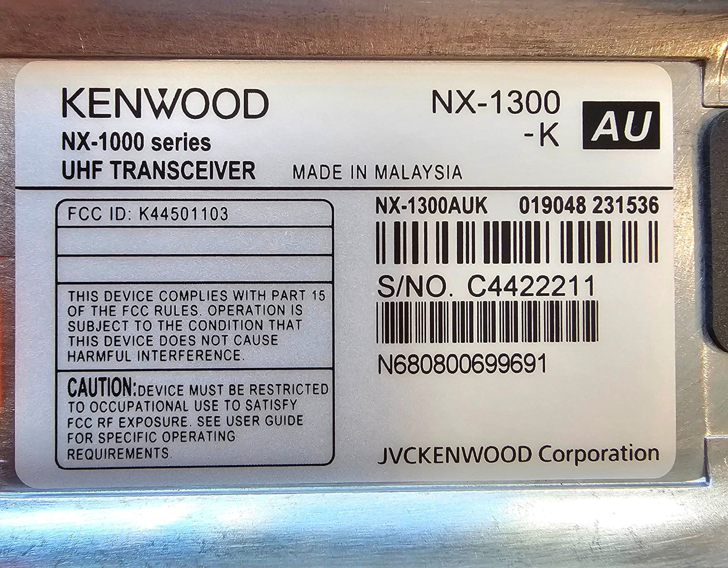 Kenwood NEXEDGE NX1300AUK UHF 450-520 MHz 5 Watt 64 Channel (Analog Only)