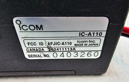 Icom IC-A110 VHF 118.000-136.975 MHz Aircraft Air Band Mobile Transceiver