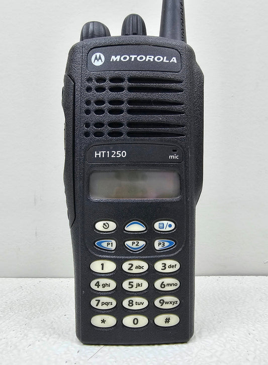 Motorola HT1250 UHF 450-512 MHz 4 Watt 128 Channel Handheld Radio (Full Keypad)