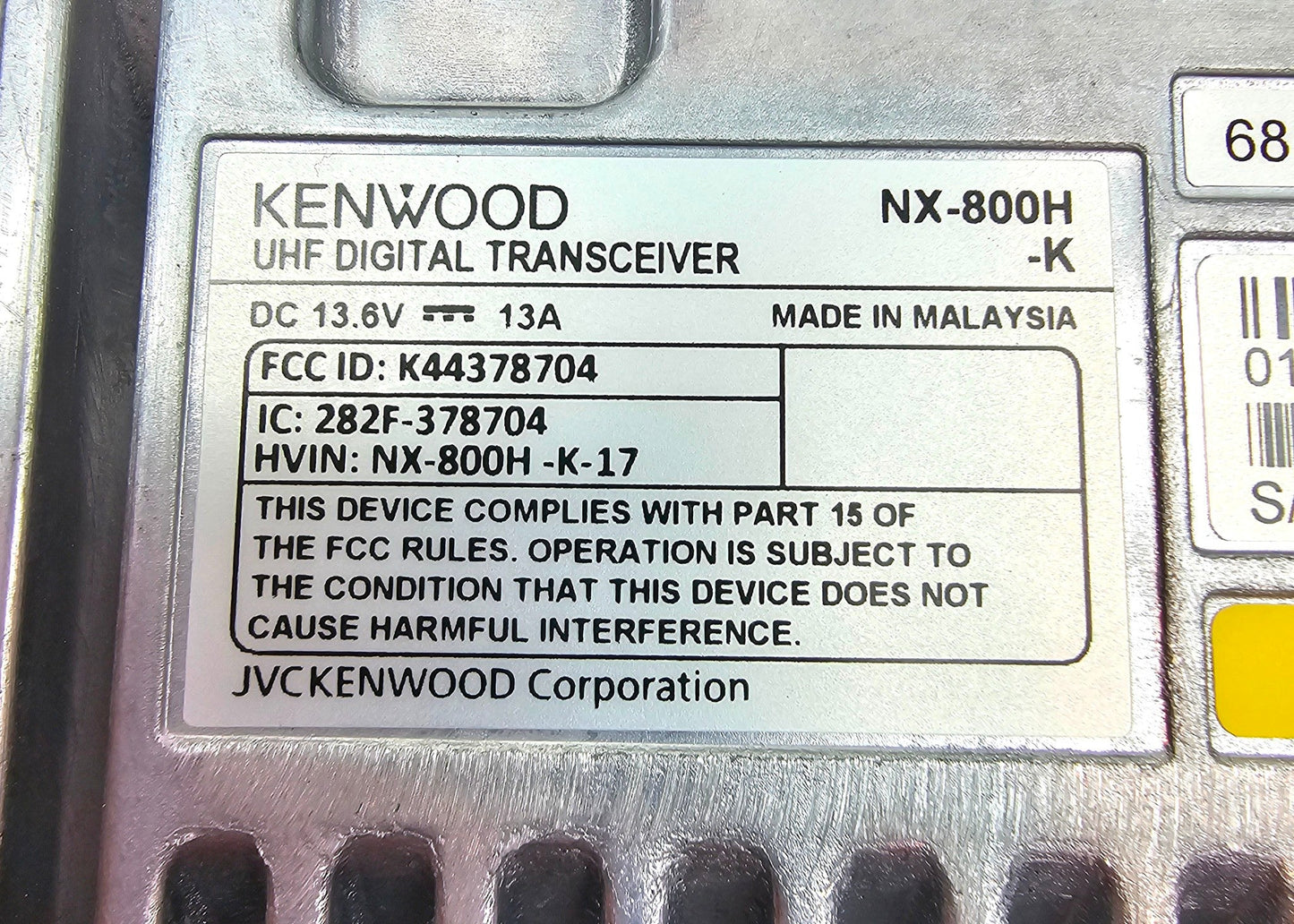 (NEW) Kenwood NEXEDGE NX-800H UHF 450-520 MHz 45 Watt 512 Channel (Complete Kit)