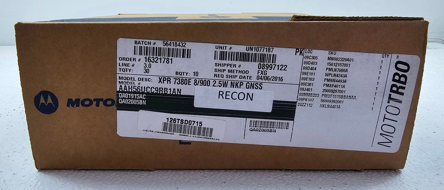 Motorola XPR7380e 800/900 MHz 2.5W (ENABLED)