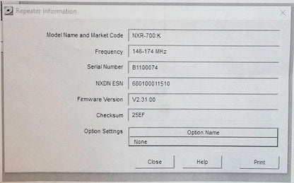Kenwood NEXEDGE NXR-700 VHF 146-174 MHz 5 Watt Repeater