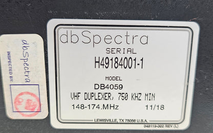 dbSpectra VHF Duplexer 148-174 Mhz (DB4059)