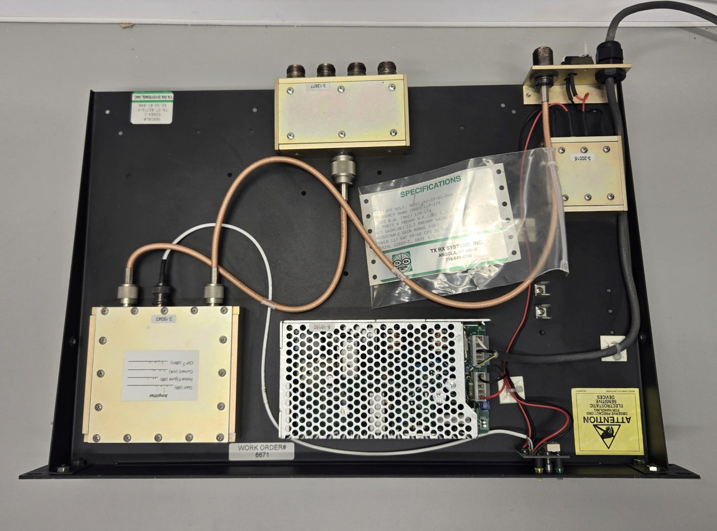 TX RX SYSTEMS RX MULTICOUPLER 118-174Mhz (42-33-01-04N)