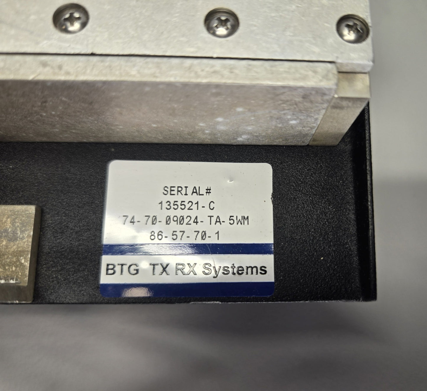 BTG TX RX SYSTEMS UHF (86-57-70-1) Rx Amplifier Deck Receive Multicoupler