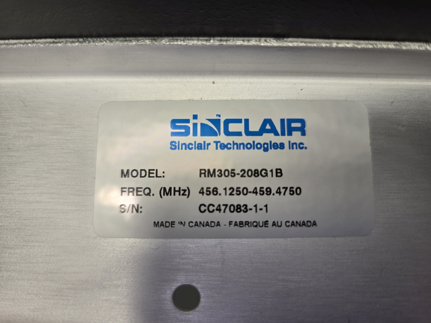 SINCLAIR RECEIVER MULTICOUPLER 450-480 MHz (RM305-208G1B)