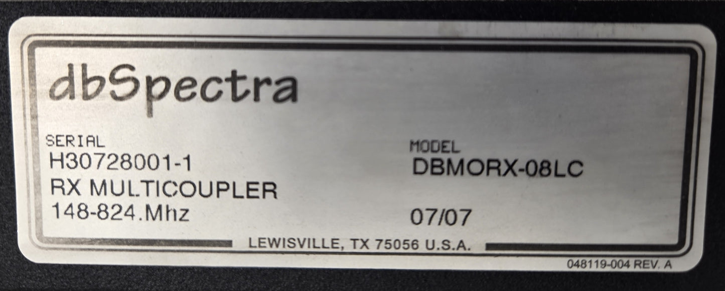 DBSPECTRA RX MULTICOUPLER 148-824Mhz (DBMORX-08LC)