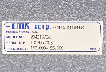 EMR CORP RX MULTICOUPLER 138-225 MHz (204316/2A_24104-0/P5)