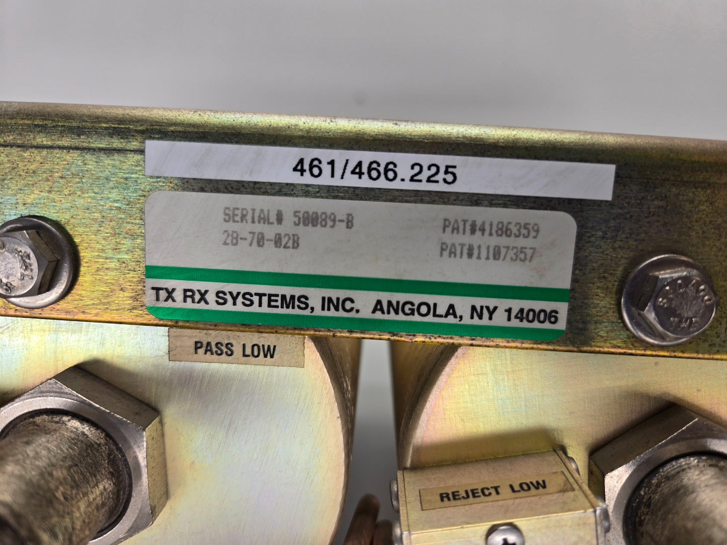 BIRD TXRX SYSTEMS INC 4-INCH CAVITY DUPLEXER 450-470 MHz (28-70-02B)