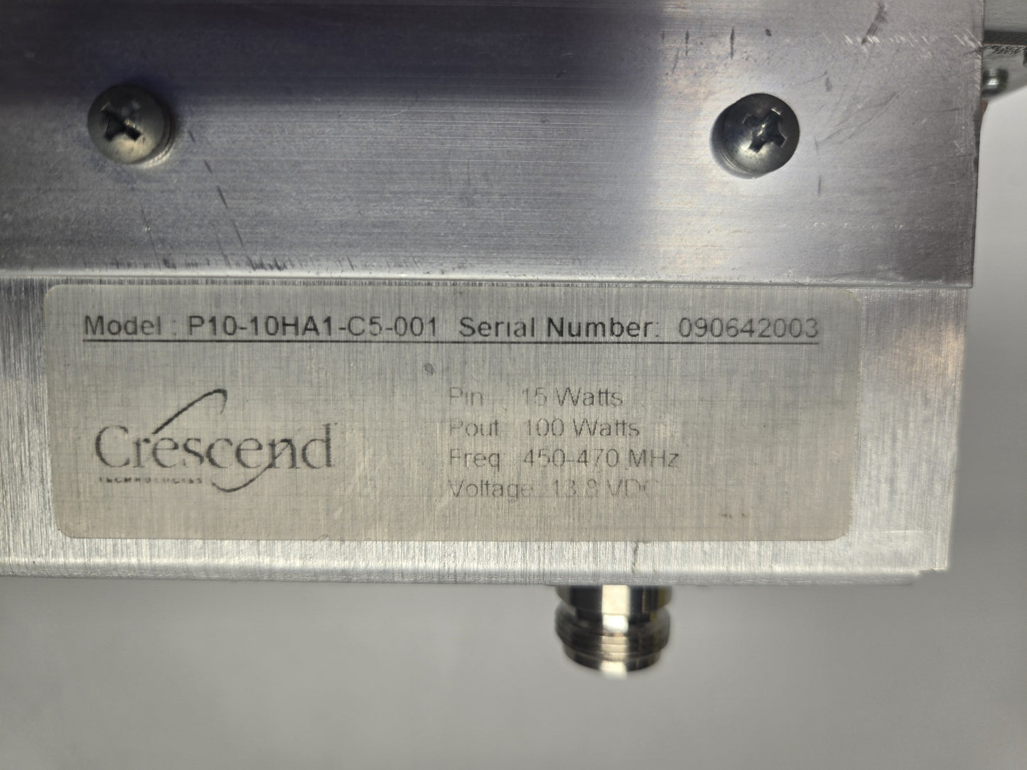Crescend Technologies In-line P.A. 450-470 MHz P10-10HA1-C5-001