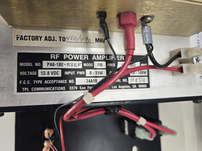 TPL COMMUNICATIONS RXR SERIES IN-LINE P.A., 400-512 MHz (PA6-1BE)