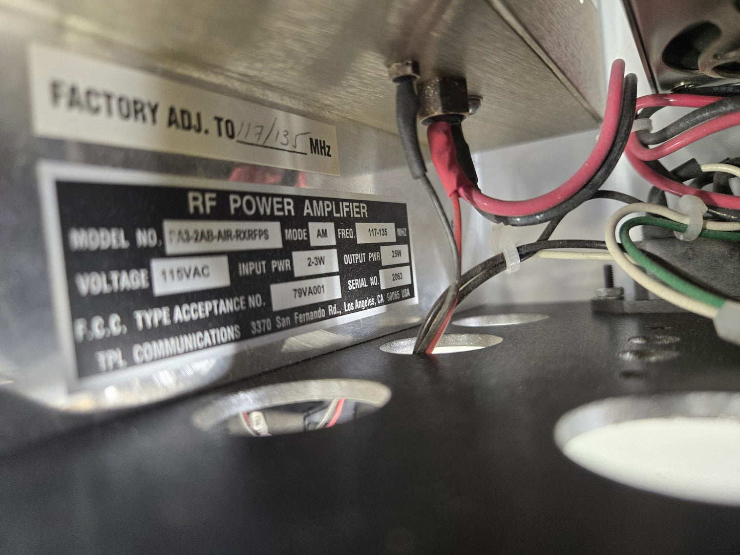 TPL COMMUNICATIONS RXR SERIES IN-LINE P.A., 117-135Mhz (PA3-2AB-AIR-RXRFPA)