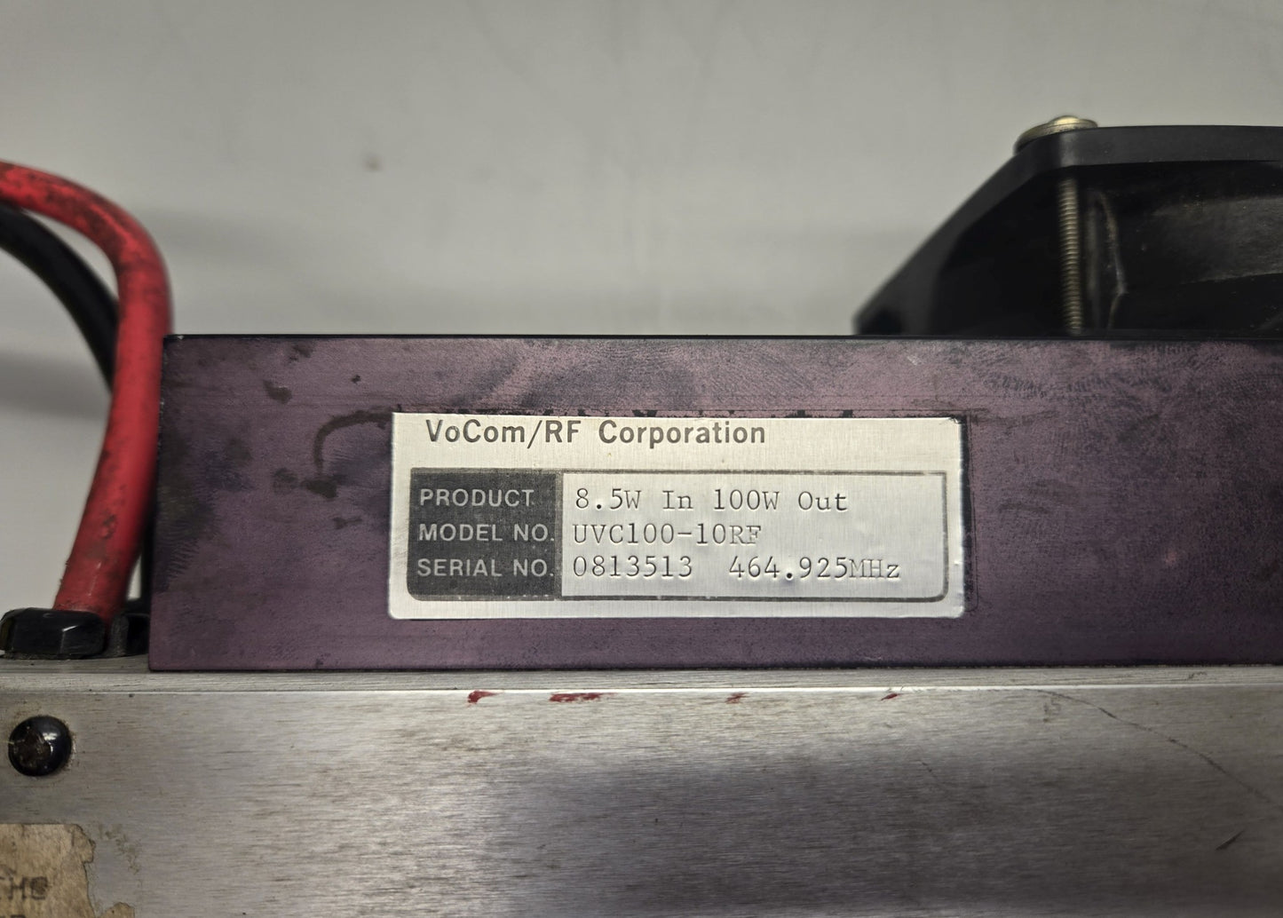 VOCOM/RF CORPORATIONS. 400-512 MHz (UVC100-10RF)