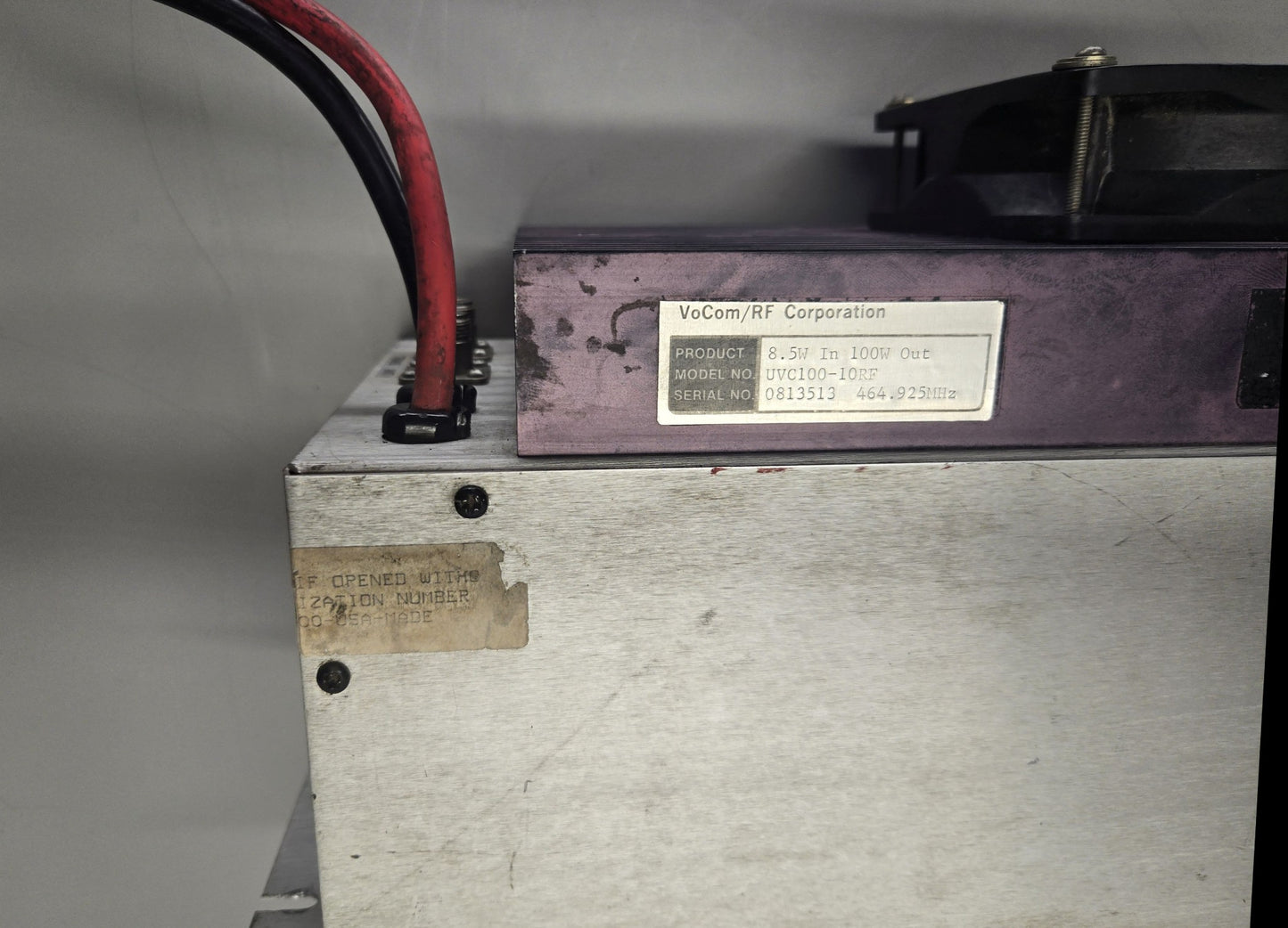 VOCOM/RF CORPORATIONS. 400-512 MHz (UVC100-10RF)