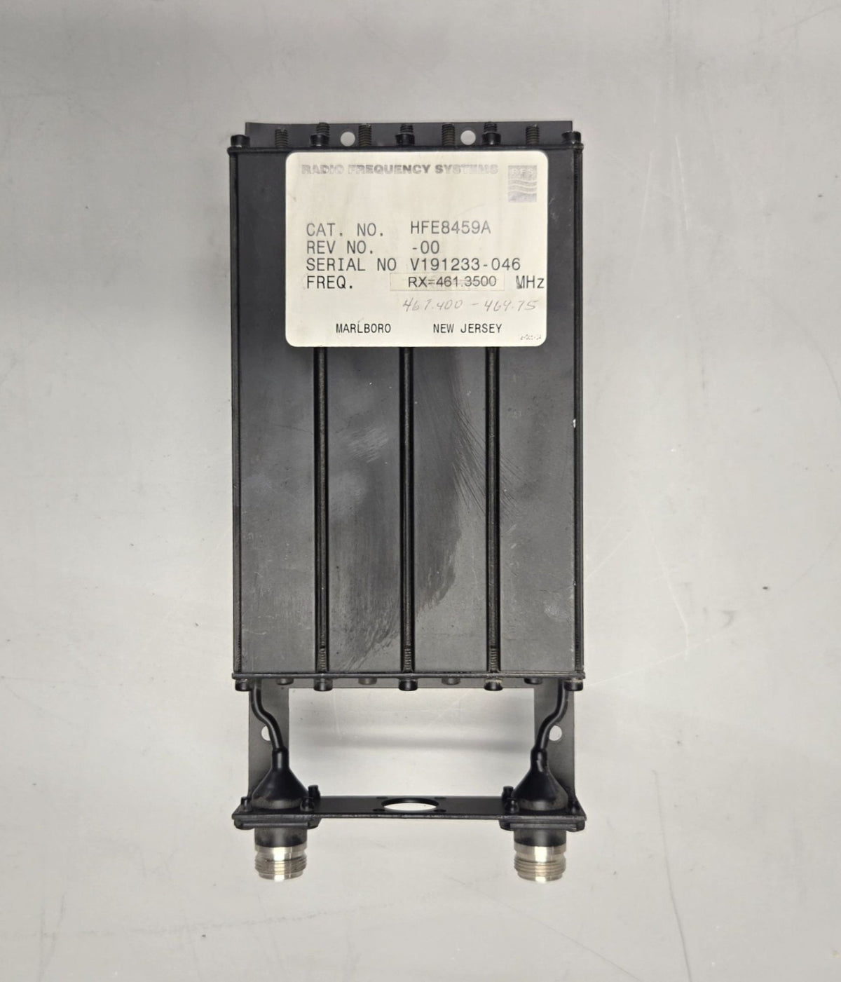Radio Frequency Systems HFE8459A (440-474 MHz) Preselector