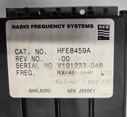 Radio Frequency Systems HFE8459A (440-474 MHz) Preselector