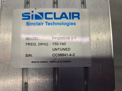 Sinclair FP20401B-2-1 (150-160 MHz) Preselector