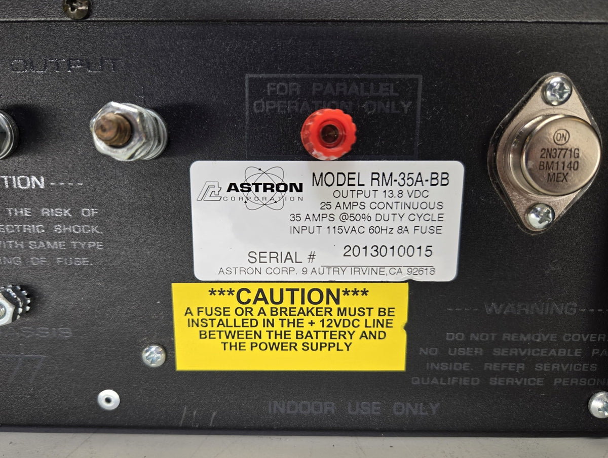 Astron RM-35A-BB Power Supply with Battery Backup