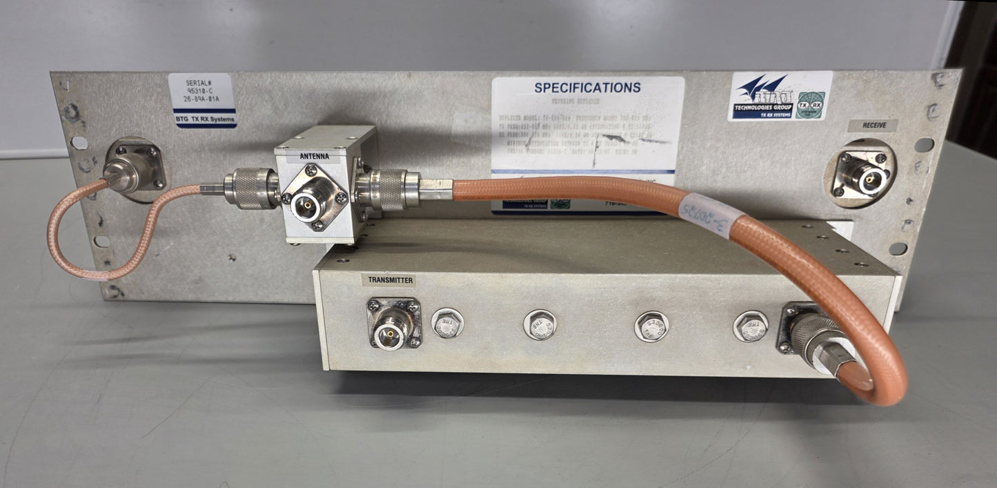BTG TXRX SYSTEMS DUPLEXER 806-869Mhz (26-89A-01A)