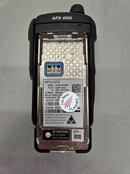 Motorola Portable APX4000 VHF 136-174 512ch 5W M2 Single Knob