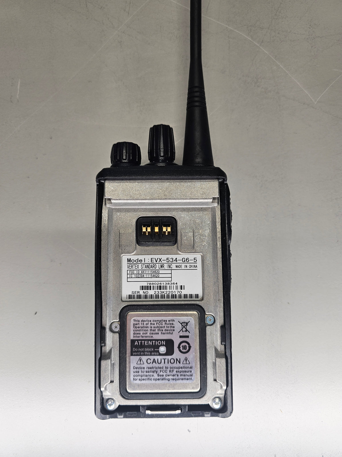 Vertex Portable EVX-534-G6-5 UHF 403-470 Mhz 512ch 5W