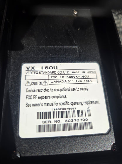 Vertex VX-160U UHF 450-490 16ch 5W