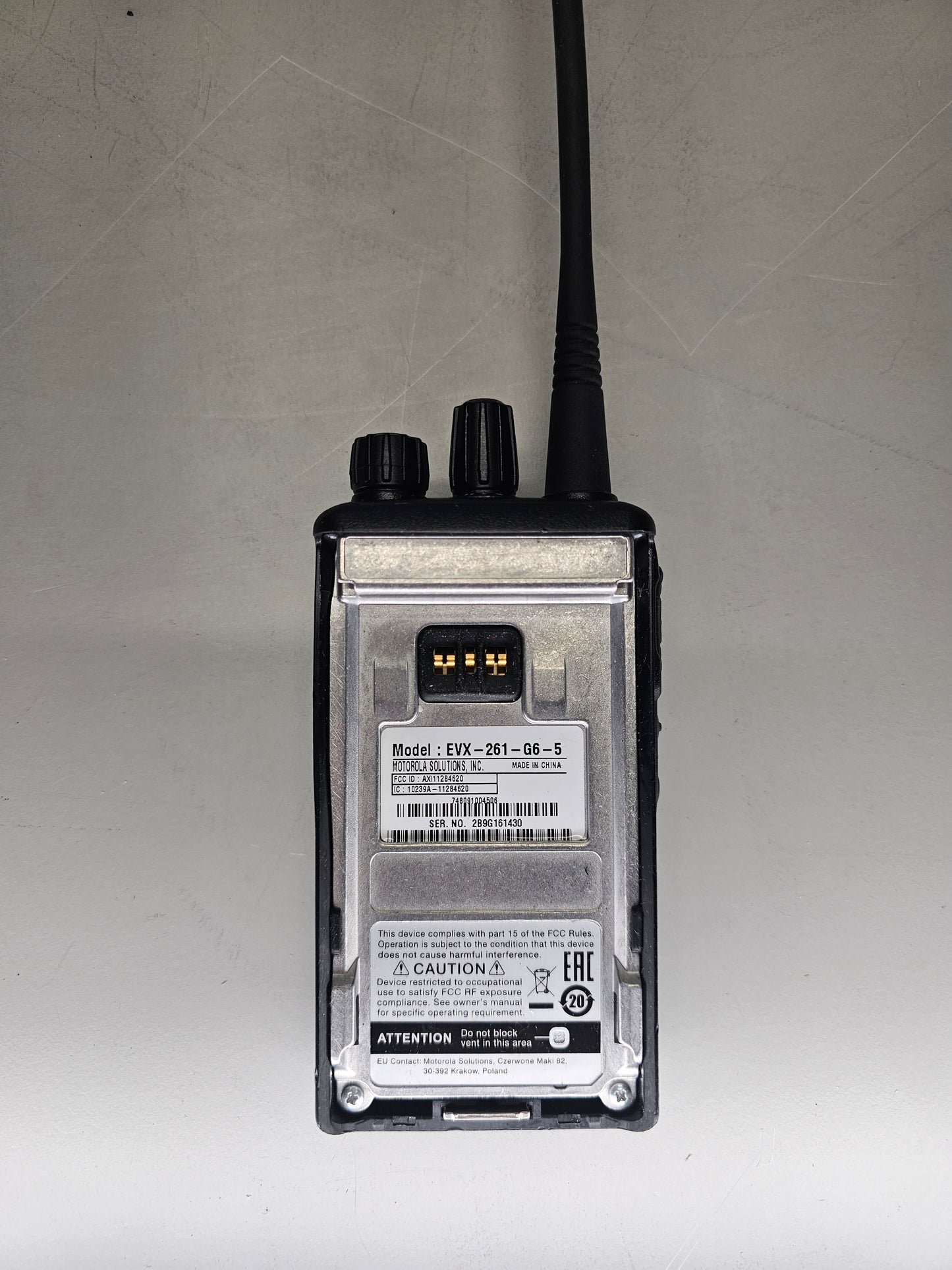 Motorola/Vertex Portable EVX-261-G6-5 UHF 403-470 Mhz 16ch 5W