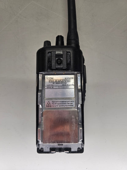 Icom Portable IC-F43TR 51 UHF 400-470 Mhz 250ch 4W LKP
