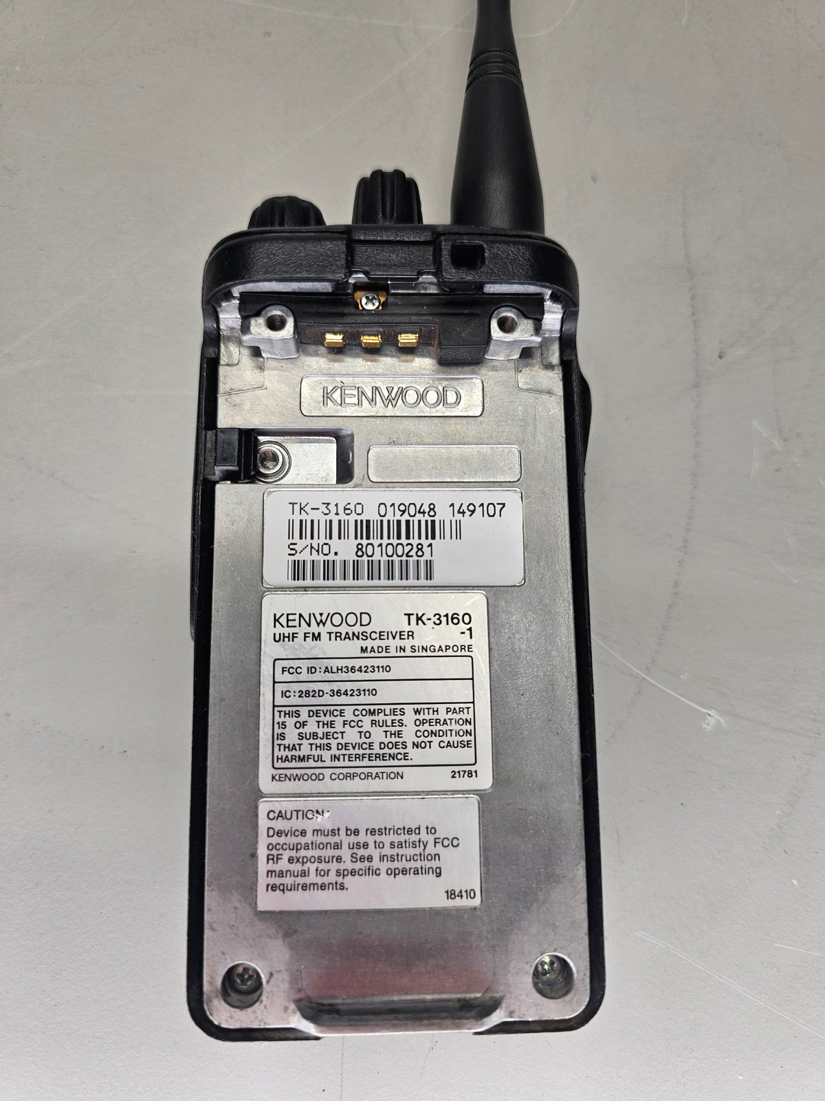 Kenwood Portable TK-3160-1 UHF 400-470 MHz 16ch 4W