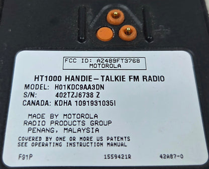 Motorola Portable HT1000 VHF 136-174 MHz 16ch 5W FKP