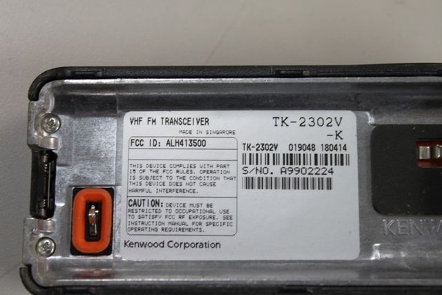 Kenwood TK-2302V-K VHF 16Ch 5w (136-174Mhz) Portable Radio