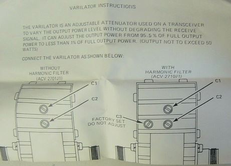 DBSPECTRA ACV2910J1MO (898-960 MHz) Varilator