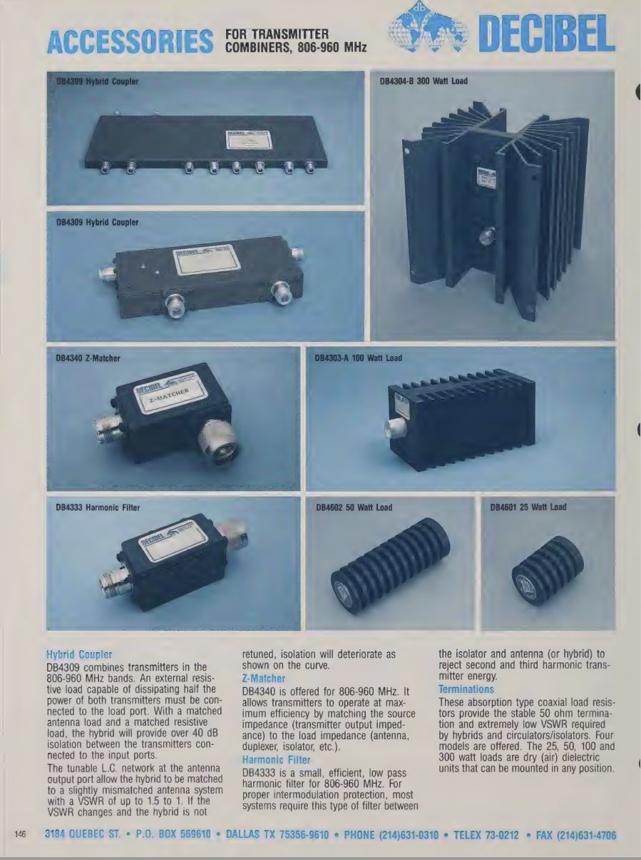 Decibel DB4333-B (850-900MHz) Harmonic Filter